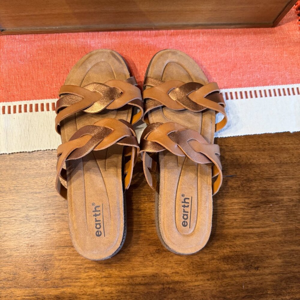 Earth Shoes Desty Round Toe Woven Casual Slip-on Sandals - 11M